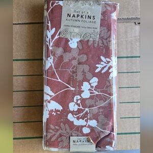 Autumn Foliage Cotton Blend Fabric Napkins 18x18" - 4 per Pack